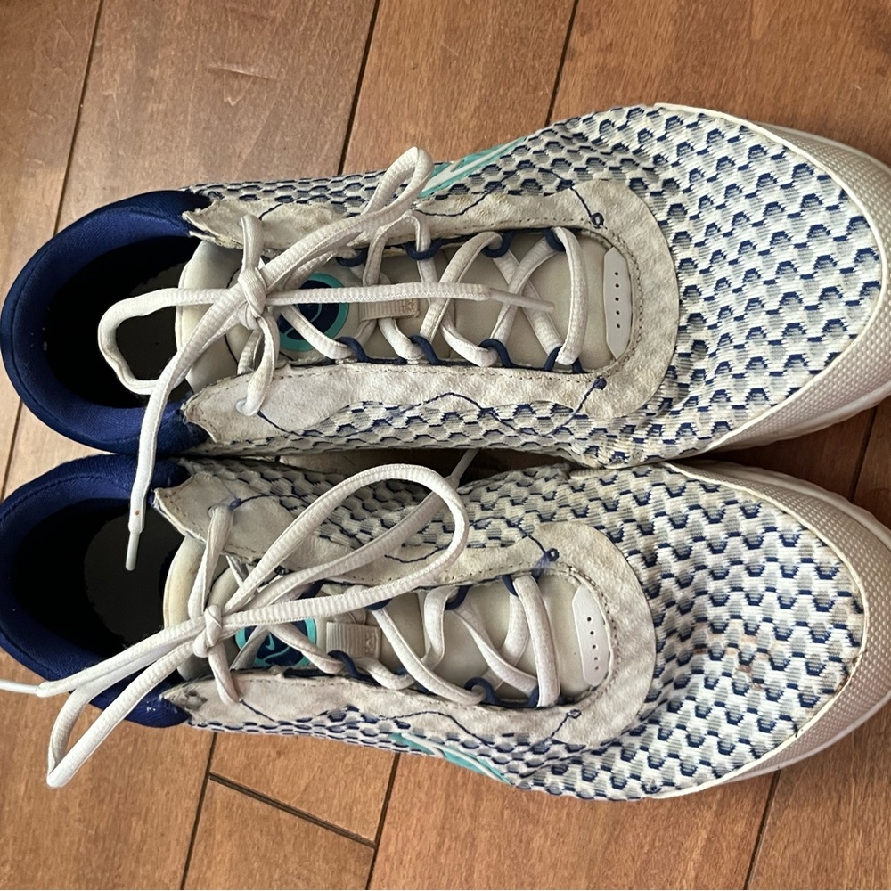 Kids Blue and White Athletic Shoes